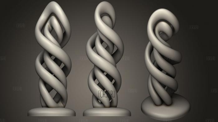 Spiral Award Trophy stl model for CNC